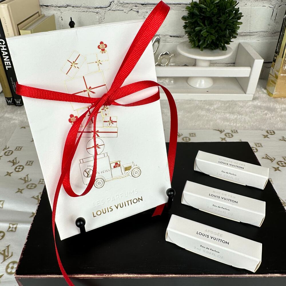 Louis Vuitton 3 mini size fragrances special Christmas envelope gift box set NEW